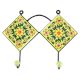Pea Green Wheel Flower Ceramic Tile Wall Hook
